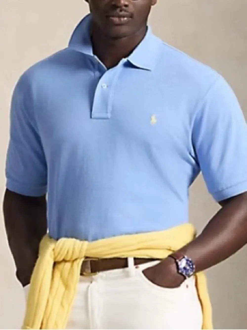 Polo Ralph Lauren Men’s Iconic Mesh Polo Shirt Bristol Blue 3XLT Big & Tall NWT